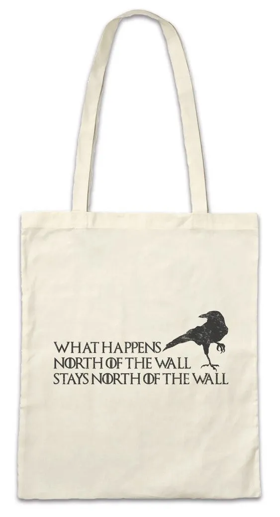 Urban Backwoods Beuteltasche North Of The Wall Stofftasche Raven Thrones Rabe Jon Raben Game Of (1-tlg), Snow Books Bücher Game