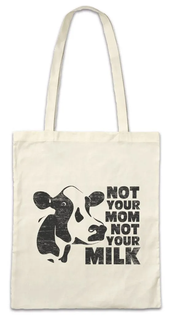 Urban Backwoods Beuteltasche Not Your Mom Not Your Milk Stofftasche Vegan Vegetables Vegetarianism (1-tlg), Vegetarier Veganer Speziesismus Karnismus