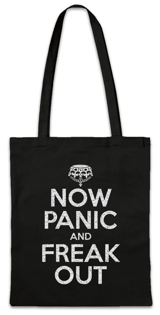 Urban Backwoods Beuteltasche Now Panic And Freak Out Stofftasche Ausflippen Wahnsinn Durchdrehen (1-tlg), Panik Alcohol Beer Get