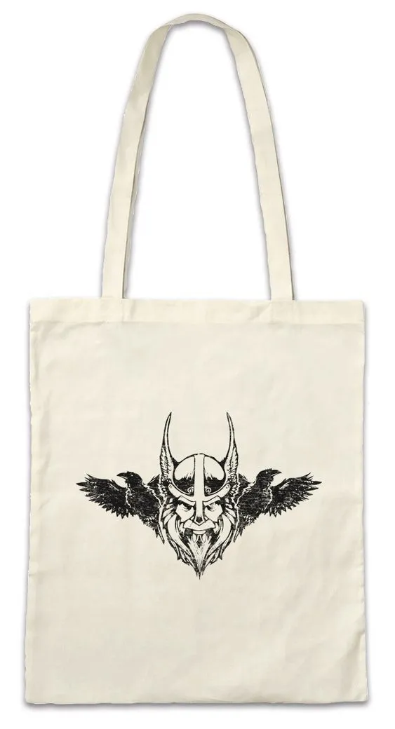 Urban Backwoods Beuteltasche Odhin Norse Ravens Stofftasche Hugin Vikings Munin Raben Wikinger (1-tlg), Walhalla Odhin Thor Wotan