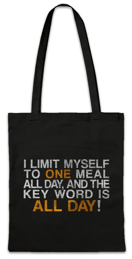 Urban Backwoods Beuteltasche One Meal All Day Stofftasche Dick Dicker Stolz Übergewicht Chubby (1-tlg), Pride Fat Large Big