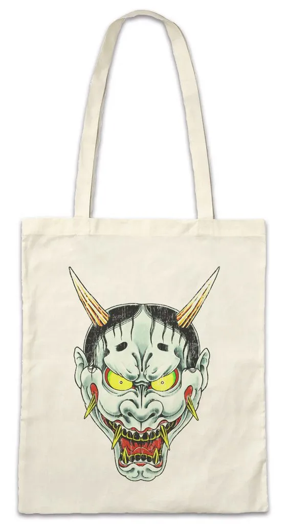 Urban Backwoods Beuteltasche Oni Mask II Stofftascheurai Warrior Way Banzai Japan Ninja Hannya (1-tlg), Shogun Maske Japanisch Japanese
