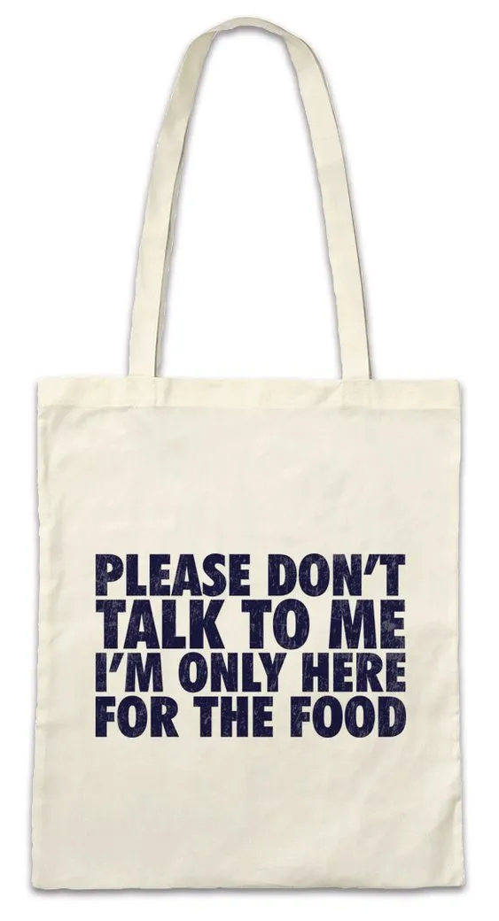 Urban Backwoods Beuteltasche Only For The Food Stofftasche Party Fun Birthday Celebration Nerd Geek (1-tlg), Misanthroph Ich hasse I
