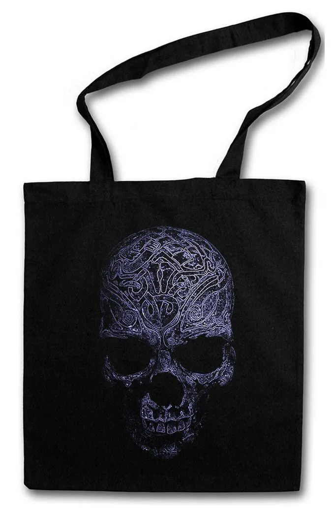Urban Backwoods Beuteltasche Ornament Skull II Stofftasche Shirt Schädel Dead Totenschädel Art (1-tlg), Tattoo Totenkopf Rockabilly Skeleton