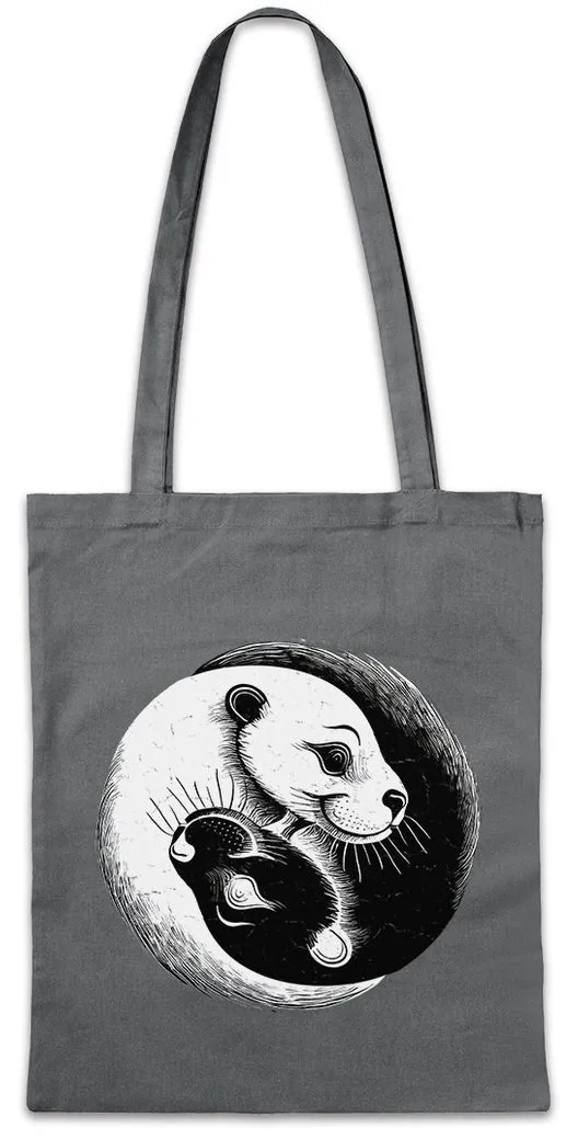 Urban Backwoods Beuteltasche Otter Yin Yang Stofftasche Space Cute Jin Jang Otters Funny Lover Wild (1-tlg), Tier Animal Sweet Viral