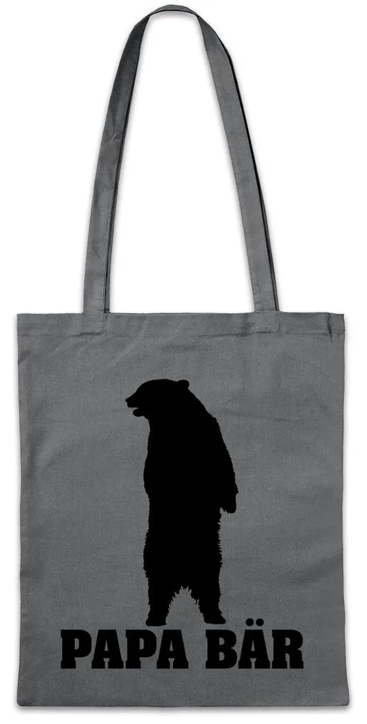Urban Backwoods Beuteltasche Papa Bär Stofftasche Papi Vater Vatertag Männertag Bester Fun Dad (1-tlg), Daddy Geschenk Witzig