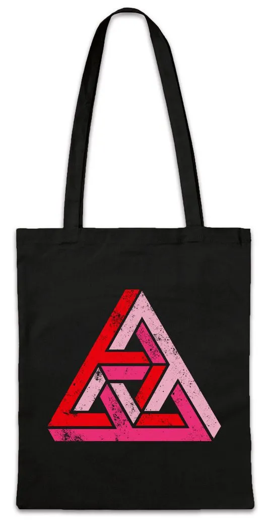 Urban Backwoods Beuteltasche Penrose Logo Sign I Stofftasche Big Geek Triangle Bang Freak TBBT (1-tlg), Theory Parkett Treppe Nerd