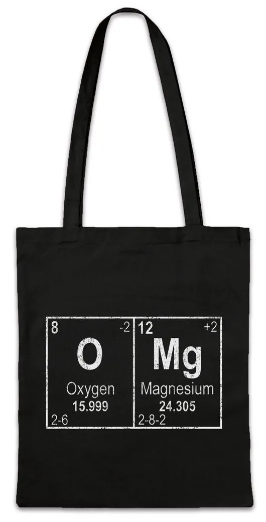Urban Backwoods Beuteltasche Periodic System OMG Stofftasche Periodensystem der Elemente Elements (1-tlg), Chemie Chemistry Lehrer Teacher