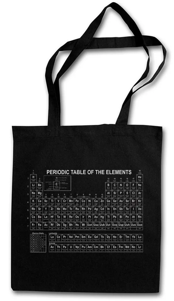 Urban Backwoods Beuteltasche Periodic Table Of The Elements 1 Stofftasche Breaking TV Chemie Bad (1-tlg), Lehrer Teacher Chemistry Periodensystem