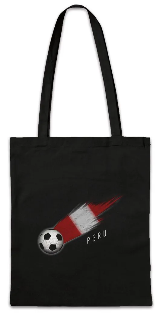 Urban Backwoods Beuteltasche Peru Football Comet I Stofftasche Peruanisch Peruanische Fahne (1-tlg), Peruvian Fußball Fussball Komet