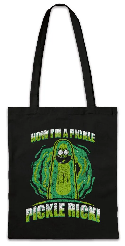 Urban Backwoods Beuteltasche Pickle Rick Stofftasche Rick Sanchez Beth Smith Jerry Morty Gurke TV (1-tlg), Fun Spaß Kult Cartoon