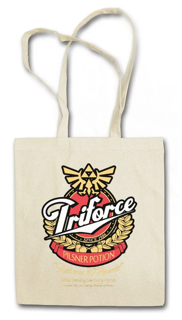 Urban Backwoods Beuteltasche Pilsner Potion Stofftasche The Legend Game Gaming Triforce Link Games (1-tlg), Geek Zelda PC Gamer