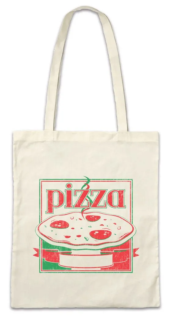 Urban Backwoods Beuteltasche Pizza Box III Stofftasche Italia Pizzabäcker Pizzeria Maker Fun (1-tlg), Italien Trattoria Symbol Zeichen