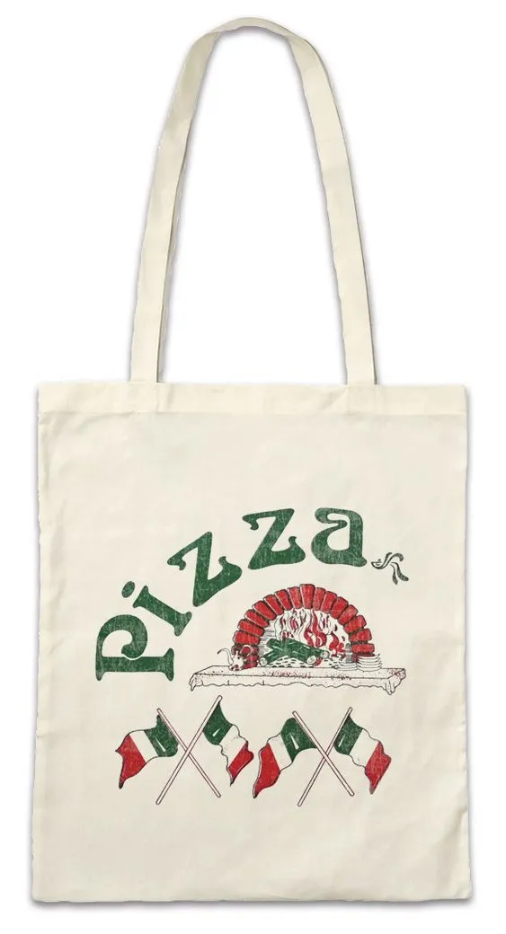 Urban Backwoods Beuteltasche Pizza Symbol Stofftasche Italia Fun Italien Symbol Zeichen Logo Sign (1-tlg), Pizzabäcker Pizzeria Maker