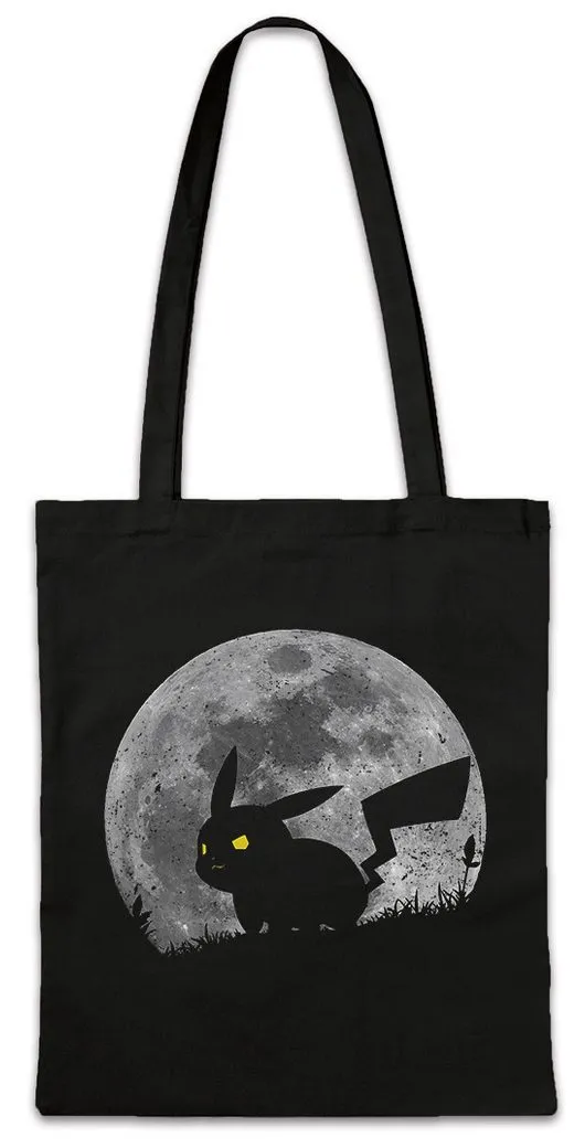 Urban Backwoods Beuteltasche Poke Moon Stofftasche Mond Ball Anime Go Trainer Evolution XP Fight (1-tlg), Ash Ketchum Satoshi Pikachu