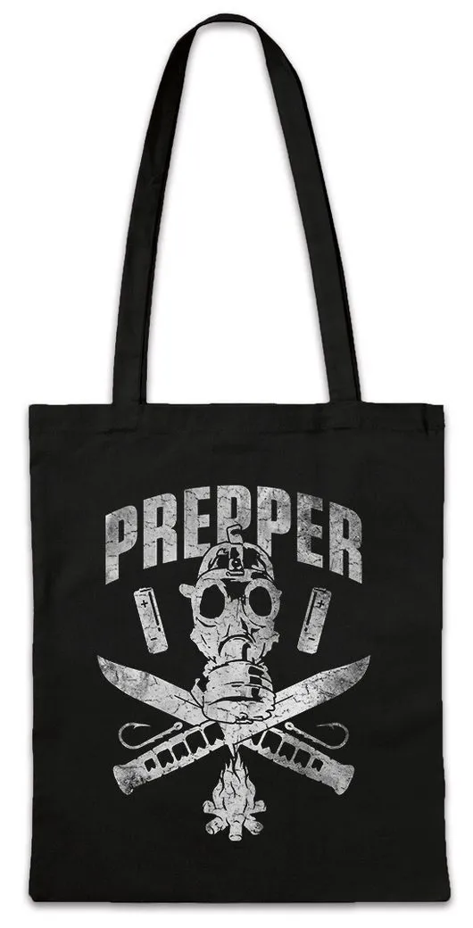 Urban Backwoods Beuteltasche Prepper Logo Stofftasche Prepping Surviaval Endzeit Survival Sign (1-tlg), Apocalypse Zombie Outdoor Weltuntergang