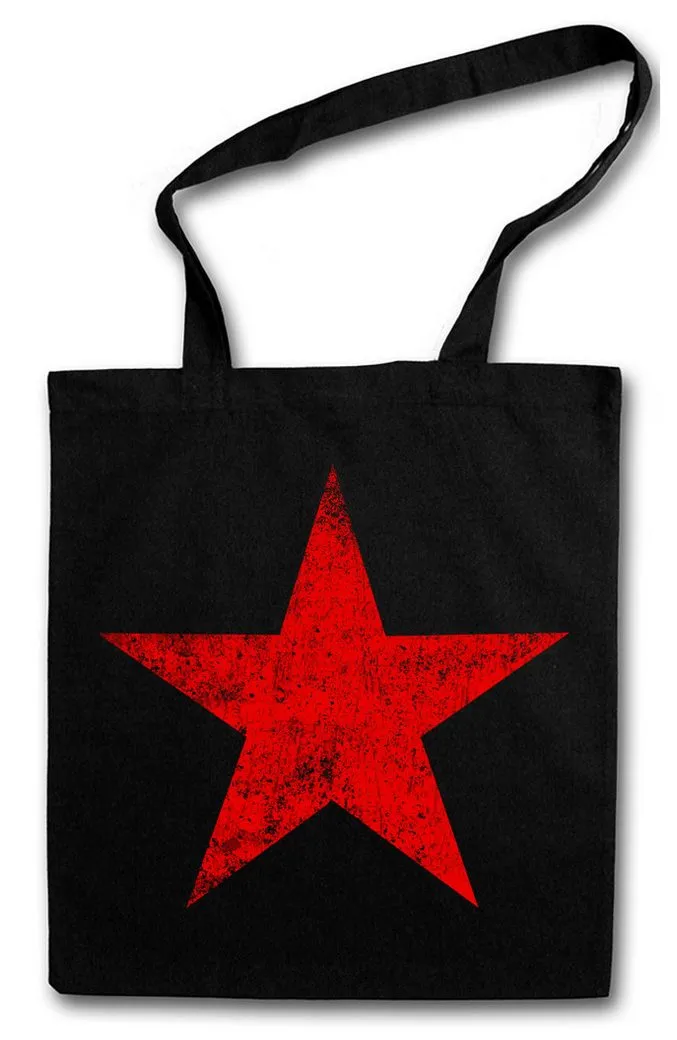 Urban Backwoods Beuteltasche Punk Star Stofftasche Anarchy Rock Music Red Logo Symbol Stern Tattoo (1-tlg), Nautical Musik UK sign