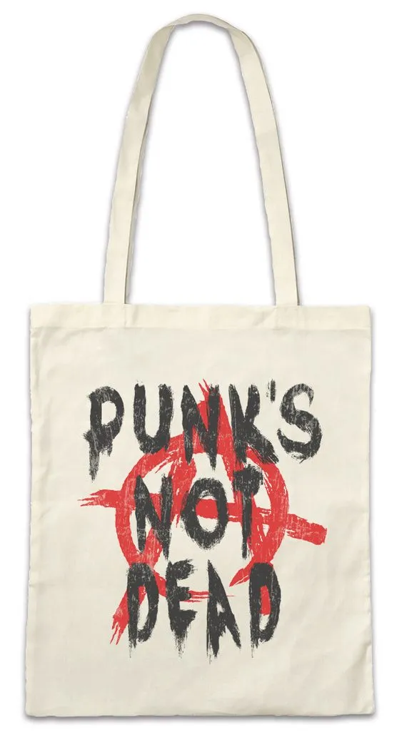 Urban Backwoods Beuteltasche Punk's Not Dead I Stofftasche Music Anarchy UK Rock Band Wave Sid (1-tlg), Musician Vicious UK England