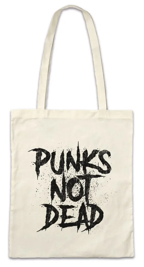 Urban Backwoods Beuteltasche Punks Not Dead I Stofftasche Music DJ MC Punk Anarchy UK Rock New Sid (1-tlg), England Wave Vicious Sex