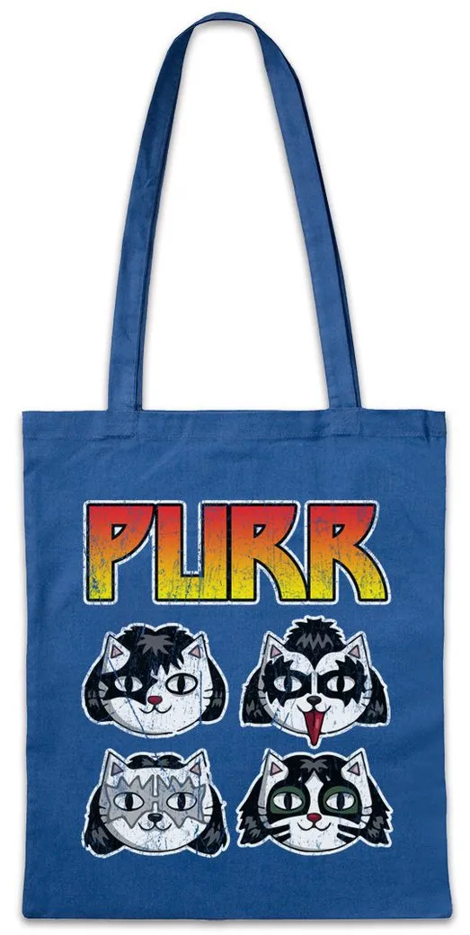 Urban Backwoods Beuteltasche Purr Stofftasche Cats Kiss Katzen Katze Kitty Kitten Cat Music Glm (1-tlg), Rock Metal Hard Heavy
