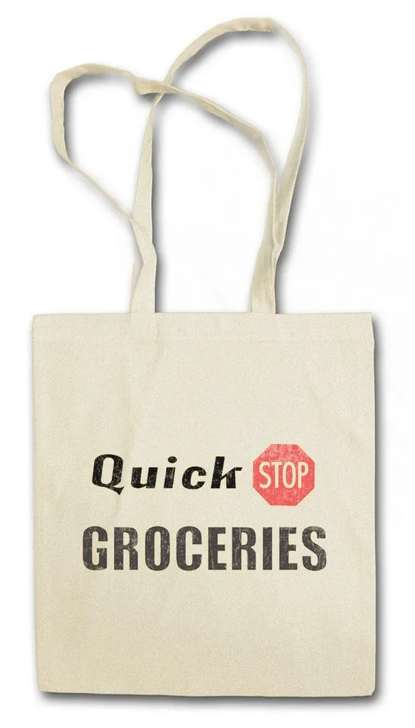 Urban Backwoods Beuteltasche Quick Stop Groceries Stofftasche Grocery Zeichen Sign Insignia Clerks (1-tlg), Logo Company Movie Firmenlogo