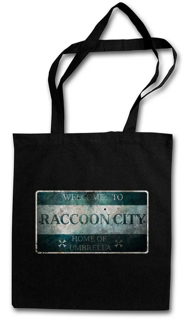 Urban Backwoods Beuteltasche Raccoon City Sign Stofftasche Logo Resident Nemesis Evil Zombie Wesker (1-tlg), Umbrella Horror Gamer