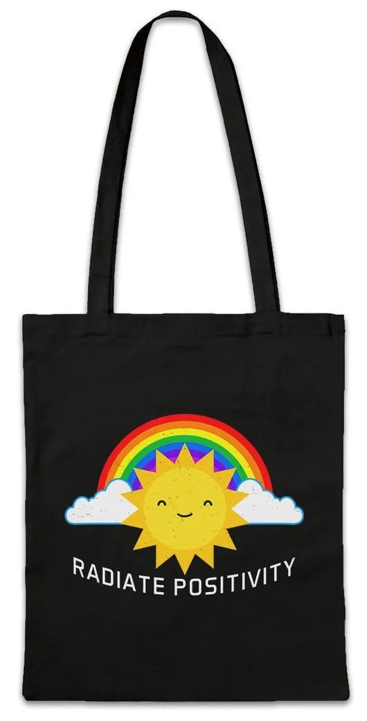 Urban Backwoods Beuteltasche Radiate Positivity Stofftasche Lesbian Gay Homosexual Lesbigay Queer (1-tlg), Homophil Fun Transgender