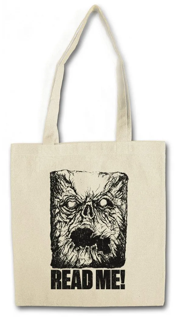 Urban Backwoods Beuteltasche Read Me ! Necronomicon Stofftasche Satan Lovecraft Lucifer OTO 666 (1-tlg), Cthulhu Crowley Devil Book
