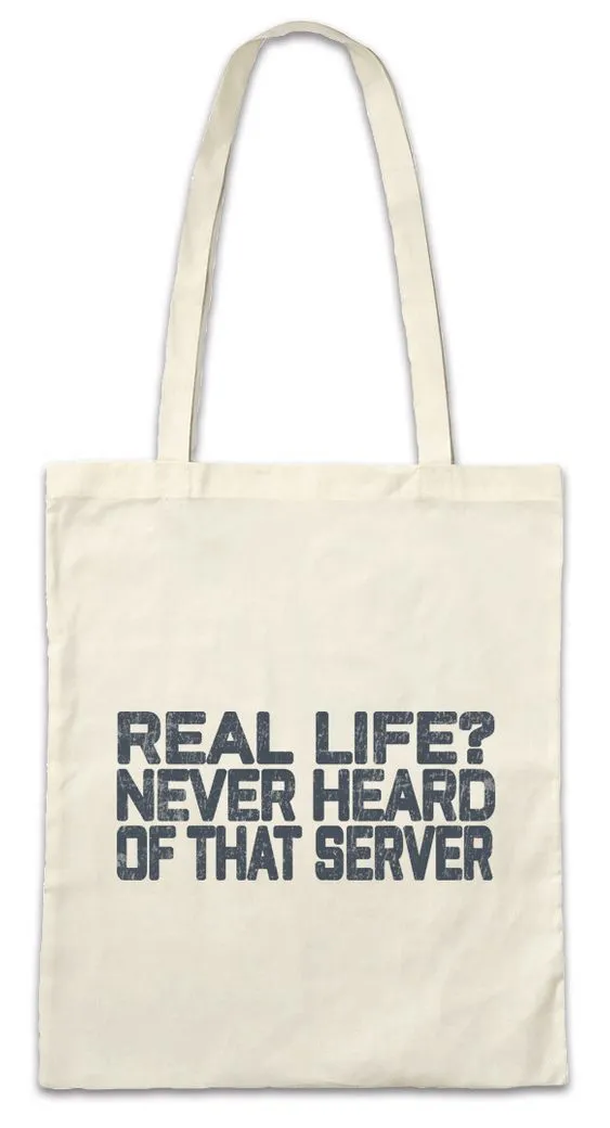 Urban Backwoods Beuteltasche Real Life? Stofftasche Server Gamer Fun Games Gaming Video PC Admin (1-tlg), Informatiker Informatik Dungeons Computer