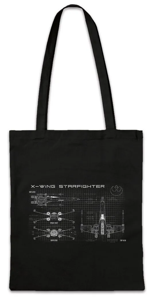Urban Backwoods Beuteltasche Red 5 Blueprint Stofftasche Star Rebel X Wars Wing Alliance X-Wing (1-tlg), Sci-Fi Science Fiction Rebellen