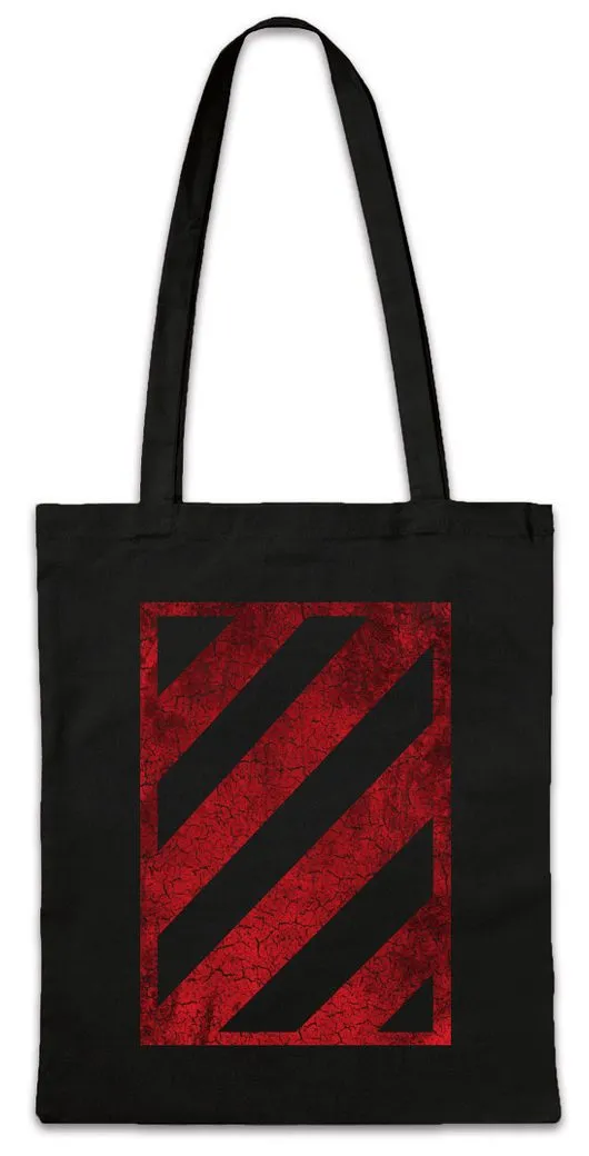 Urban Backwoods Beuteltasche Red Black Hazard Stofftasche Hats The Los Angeles Bloc Colony Homeland (1-tlg), Security Patch Symbol Sign