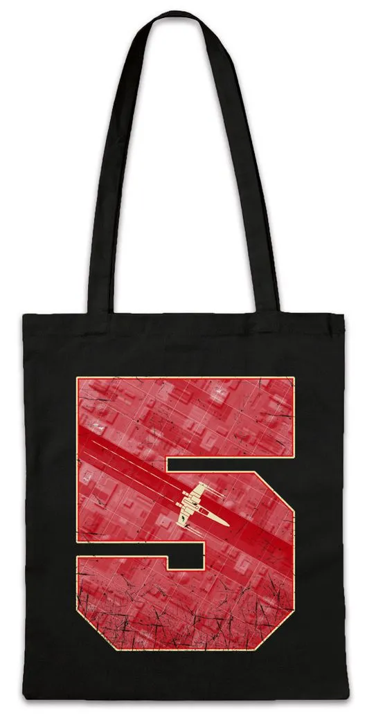 Urban Backwoods Beuteltasche Red Five 5 I Stofftasche Force Luke Star Alliance Sci-Fi Pilot Wars (1-tlg), Rebellen Geschwader Skywalker X