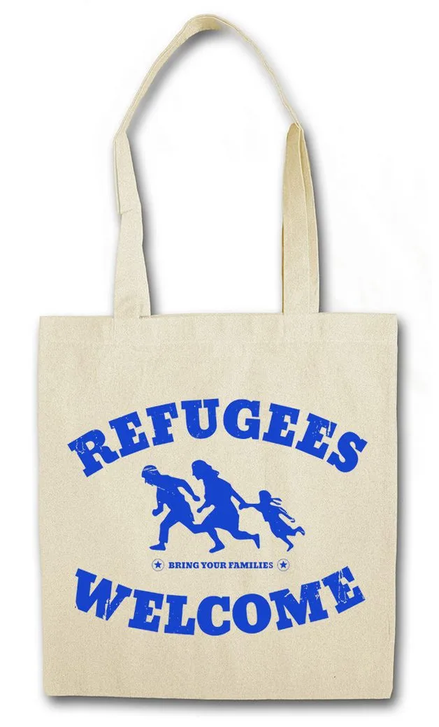 Urban Backwoods Beuteltasche Refugees Welcome II Stofftasche Demo Pro Willkommen Flüchtlinge Pro (1-tlg), Asyl Linke Toleranz
