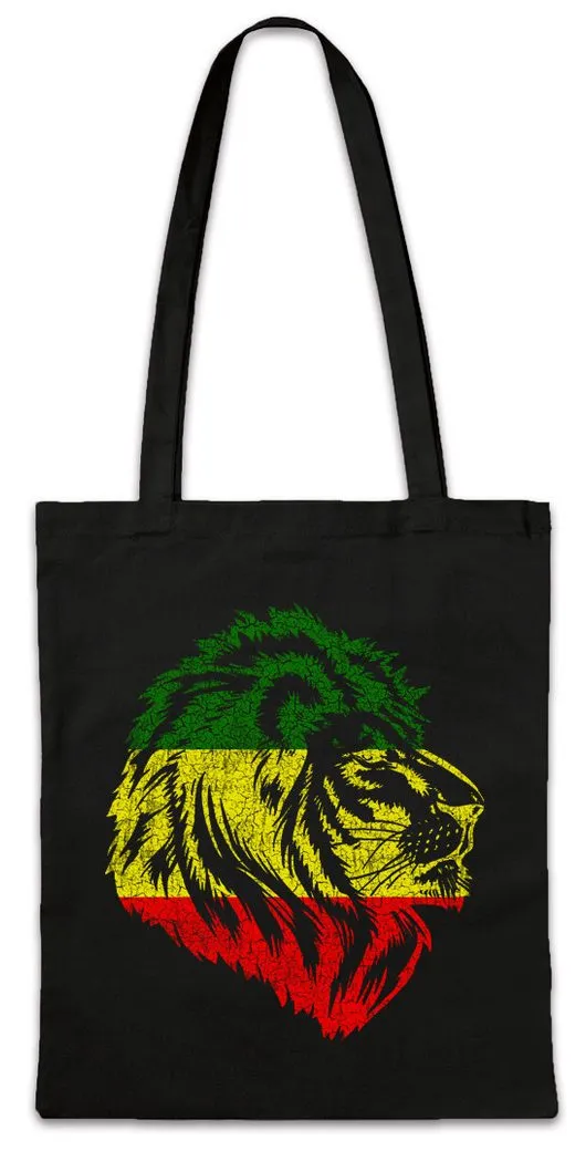 Urban Backwoods Beuteltasche Reggae Lion V Stofftasche Reggae Jah Babylon Irie Jamaica Marley (1-tlg), Ganja Ska Jamaika Afrika