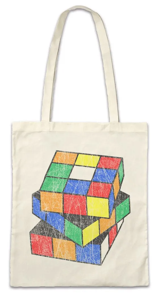 Urban Backwoods Beuteltasche Retro Cube Stofftasche Zauberwürfel 80s Magic Speed Cubing Cuber (1-tlg), Speedcube Algorithm Notation Algorithmus