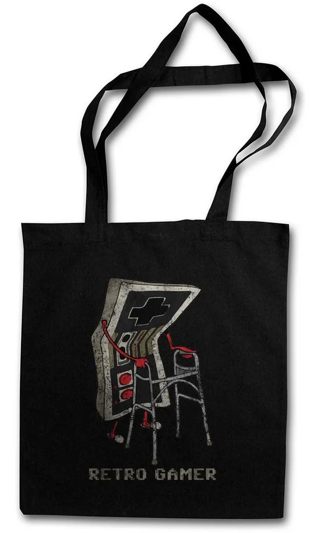 Urban Backwoods Beuteltasche Retro Gamer Stofftasche Gaming Admin PC Informatik Informatiker Fun (1-tlg), Grandfather Opa Nerd