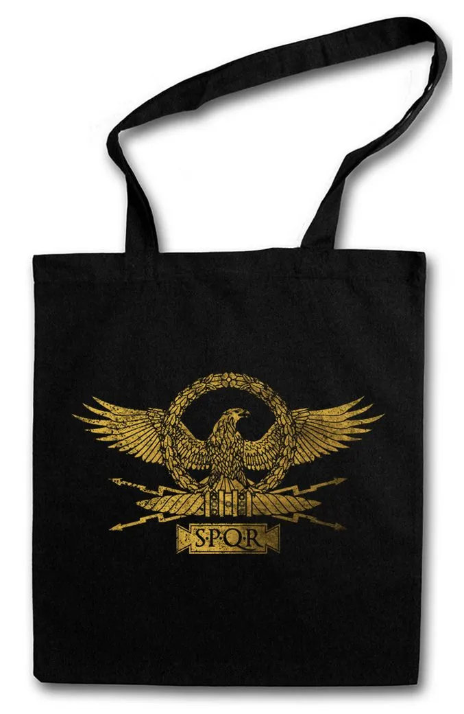Urban Backwoods Beuteltasche Römischer Adler Stofftasche Roma Rom Cäsar Karte Kaiser Julius SPQR (1-tlg), Legion Legionär Reich