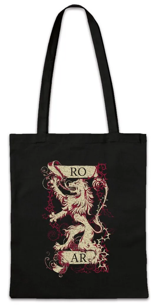 Urban Backwoods Beuteltasche Roar Lion Stofftasche Game Löwe Lion Of King Stark Wolf Thrones Symbol (1-tlg), is Coming House Haus