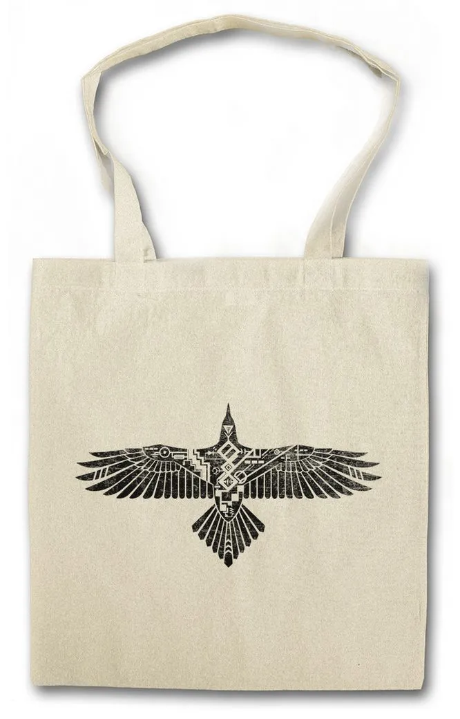 Urban Backwoods Beuteltasche Robot Raven Stofftasche Roboter Rabe Raben Technologie Technology (1-tlg), Science Wissenschaft Alchemie Alchemy