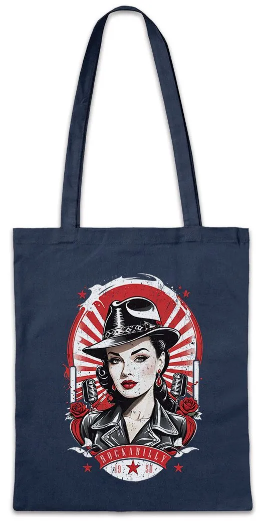 Urban Backwoods Beuteltasche Rockabella Beauty Stofftasche Tattoo Rockabilly Art Artist Fifties 50s (1-tlg), Girl Pin Up Burlesque