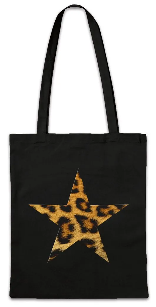 Urban Backwoods Beuteltasche Rockabella Star II Stofftasche Tattoo Nautical Rockabilly Jaguar (1-tlg), Leopard Stern Oldschool Fifties