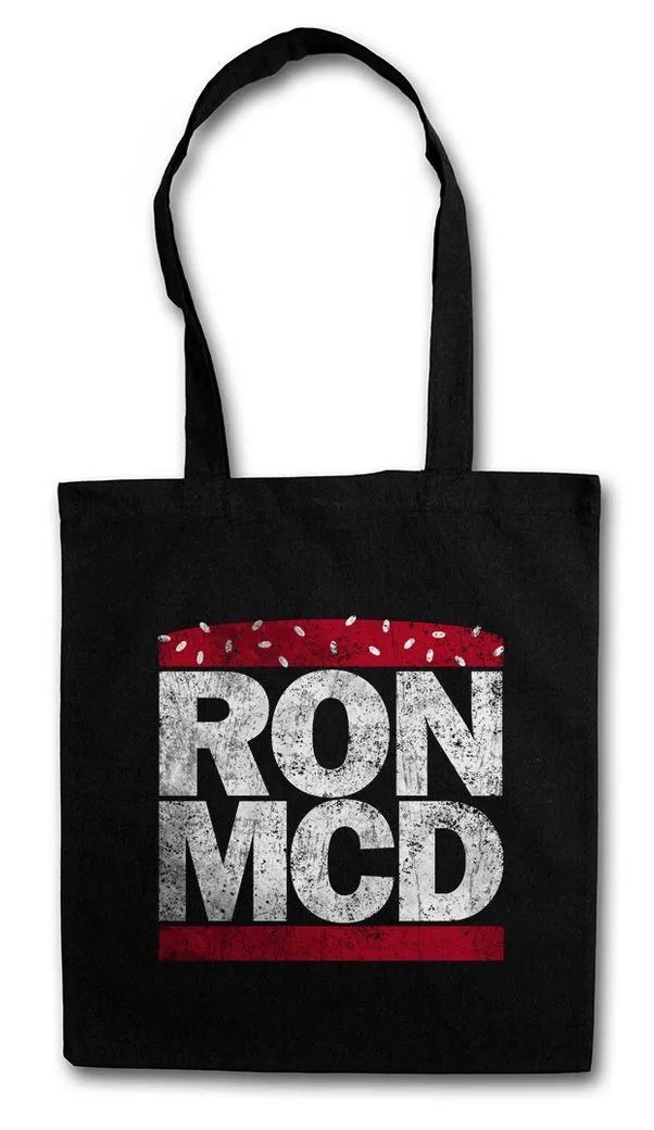 Urban Backwoods Beuteltasche Ron Mcd Stofftasche Ronald Fun Crossover Shirt McHamburger King (1-tlg), Donald Big Burger Cheeseburger