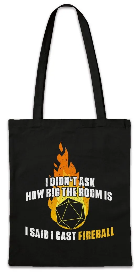Urban Backwoods Beuteltasche RPG Fireball Stofftasche Role Play Playing Game Pen Paper Retro Dice (1-tlg), Würfel 80s 90s