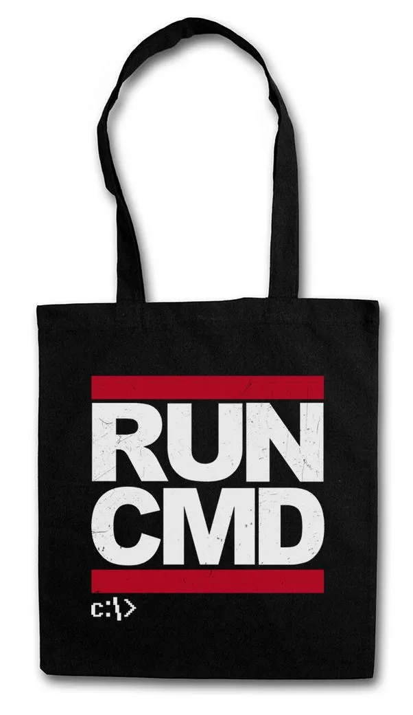 Urban Backwoods Beuteltasche RUN CMD Stofftasche Hacker Computer Science Programmierer Admin IT Dmc (1-tlg), Mr. Robot Fsociety
