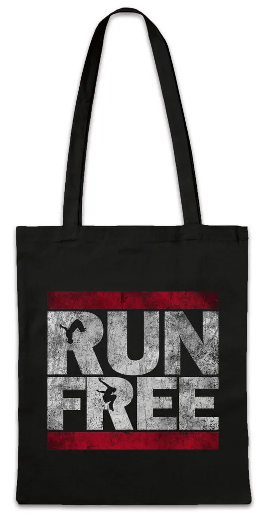 Urban Backwoods Beuteltasche Run Free Stofftasche Parcours Parkour Sport Extrem Sports PK Fun (1-tlg), Parkourläufer Freerunning Urban Movement