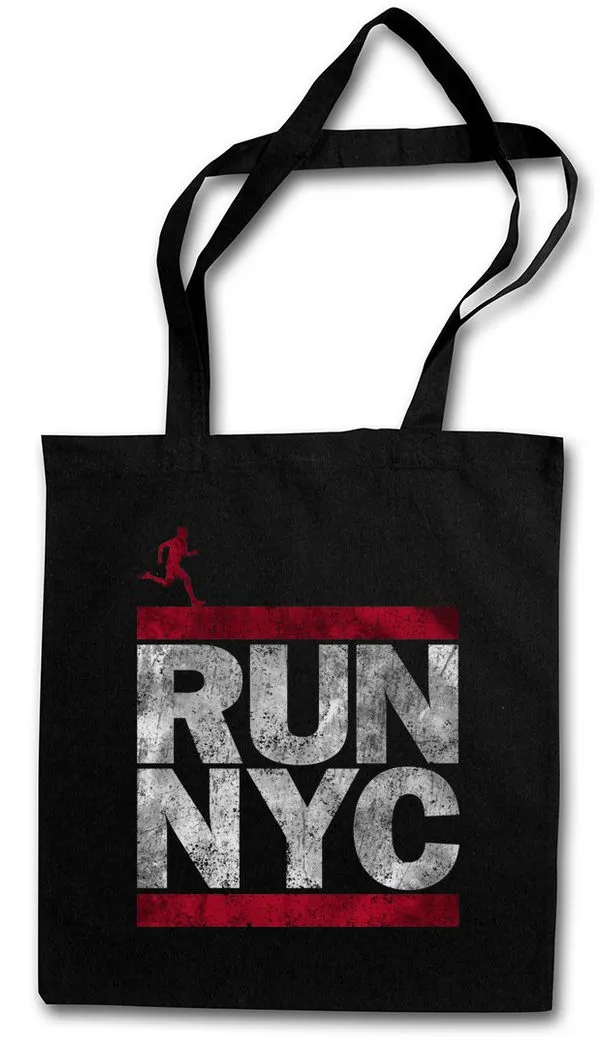 Urban Backwoods Beuteltasche Run NYC Stofftasche New York City Run Fun DMC Marathon Läufer (1-tlg), Competition Lauf Wettkampf Letters