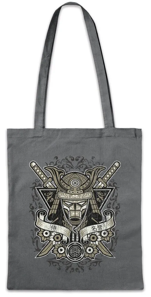 Urban Backwoods Beuteltasche Samurai Crossed Swords Stofftasche Ninja Bushido Banzai Krieger (1-tlg), Rüstung Helm Schwert Japan