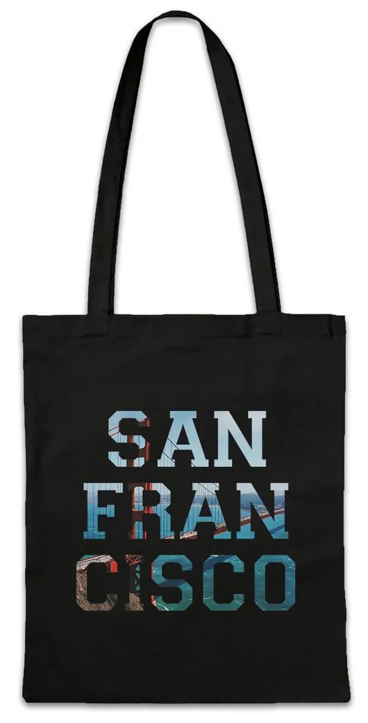 Urban Backwoods Beuteltasche San Francisco Stofftasche California Kalifornien Skyline Stadt City (1-tlg), United States of America