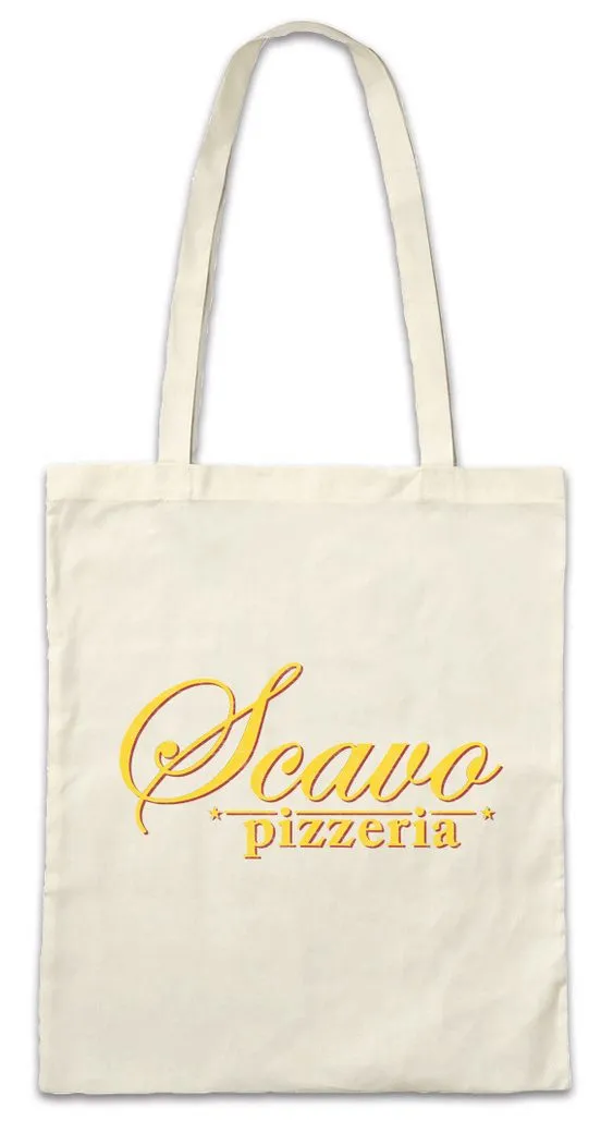 Urban Backwoods Beuteltasche Scavo Pizzeria Stofftasche Symbol Housewives Sign Logo Desperate (1-tlg), Zeichen Company Firma Firmenlogo