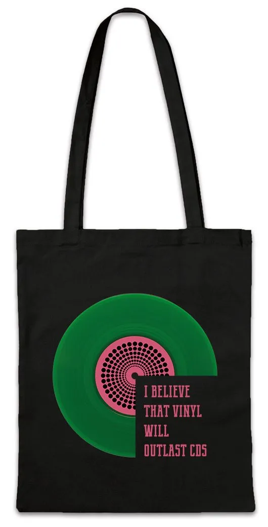 Urban Backwoods Beuteltasche Schallplatte Will Outlast CD Stofftasche Schallplatte Record Player (1-tlg), Musik Music DJ Turntables